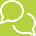 Icon of two speech bubbles